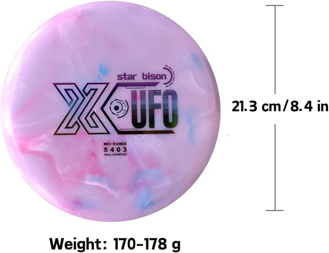 X-UFO Disc Golf Set - Disc Golf Starter Set, Includes 1 Putter, 1 Driver, and 1 midrange disc, Weighing 170-178 Grams. Suitable for Beginners and Professional disc Golf tournaments