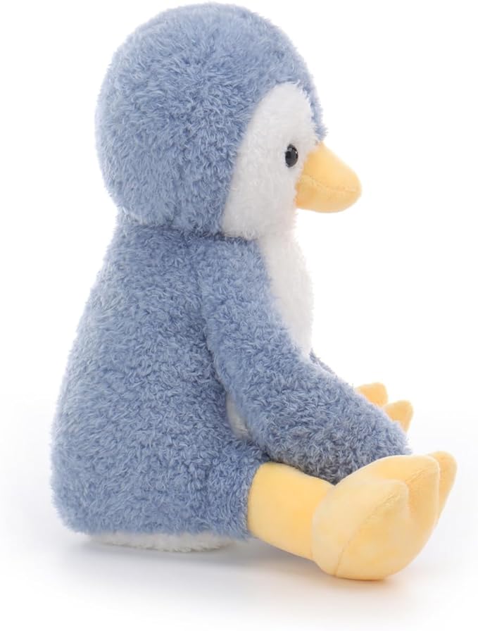Apricot Lamb Dark Blue Velvet Penguin Stuffed Animals for Kids, Soft Cute Plush Toys for Baby Girl and Boy, 8.5 Inches