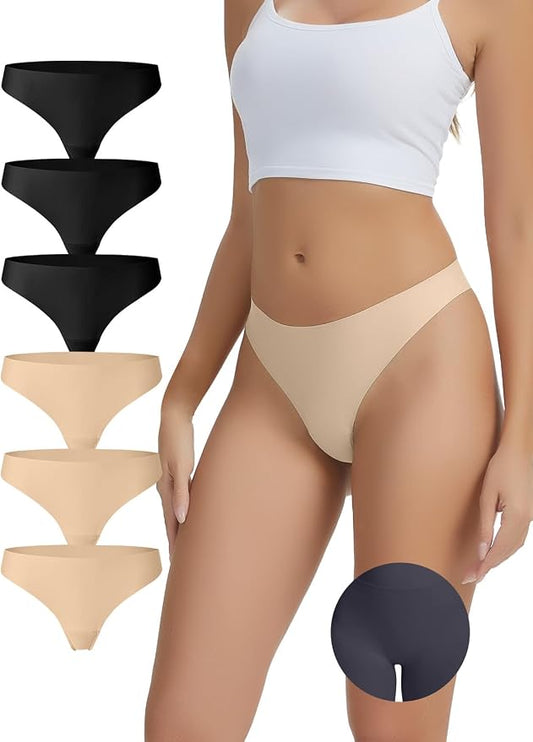 Camel Toe Invisible Thongs for Women No Show Seamless Camel Toe Concealer Underwear Cameltoe Proof Workout Thongs
