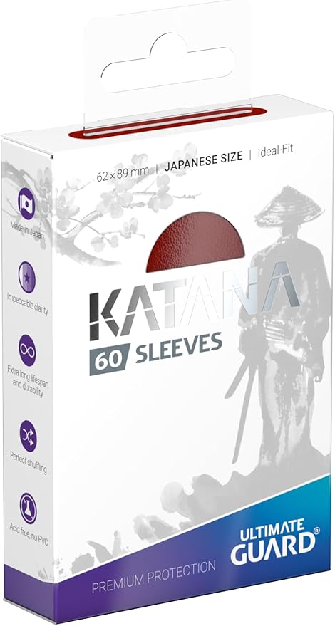 Ultimate Guard Katana Sleeves Japanese Size Red (60)