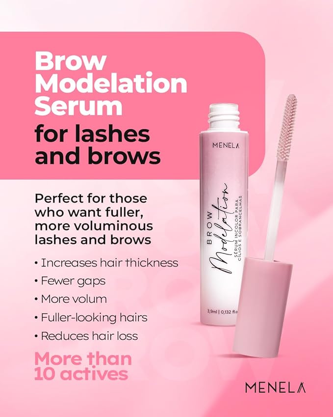 MENELA Eyebrow Growth Serum 3.9 mL for Sparse & Overplucked Brows – Brow Recovery Serum for Thinning Brows, Peptide Formula for Fuller, Healthier Looking Brows – For Women & Men
