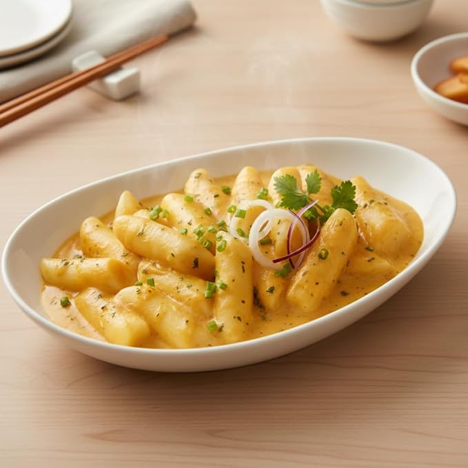 Yopokki Instant Tteokbokki Cup (Onion Butter, 2 Cups) Korean Street food with Onion Butter flavored sauce Topokki Rice Cake - Quick & Easy to Prepare