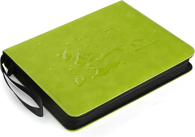 GERMUN 720 Card Binder, Premium Trading Card Binder, 9 Pocket Double Sided Pocket PU Card Collection Binder, Collector Card Album, Card Folder for MTG, TCG, Sports Cards, Game Cards (Grass Green)