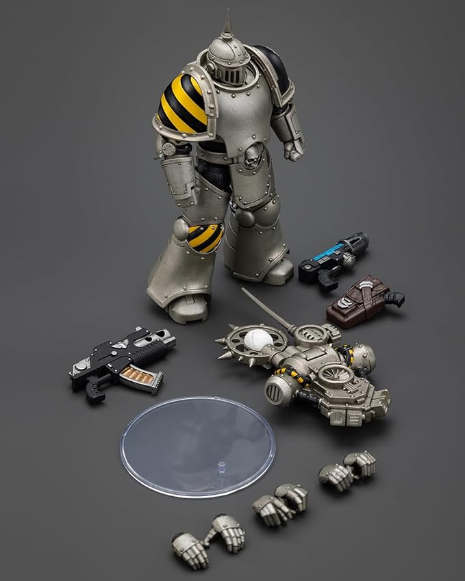 JoyToy Warhammer 40K Genuine License 1:18 Action Figure, lron Warriors MKlIl Tactical Legionary with Nuncio-vox, 4.96 in Collectible Action Figures