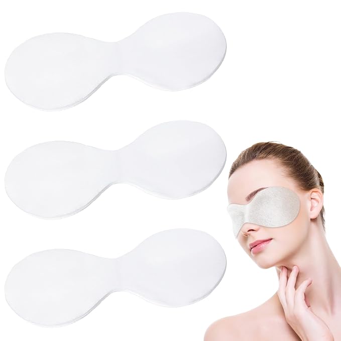 100Pack Disposable Eye Mask, Cotton Disposable Eye Mask, White Cotton Pads for Facial Treatments, Travel and Relaxation