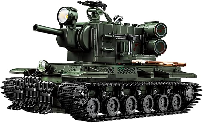 39027 WW2 KV-2 Heavy Tank Building Blocks Set, 2235 Pcs MOC Creative Modular Tank Bricks, Ideal Gift for Military Enthusiasts, Historical Collection Model for Teens and Adults