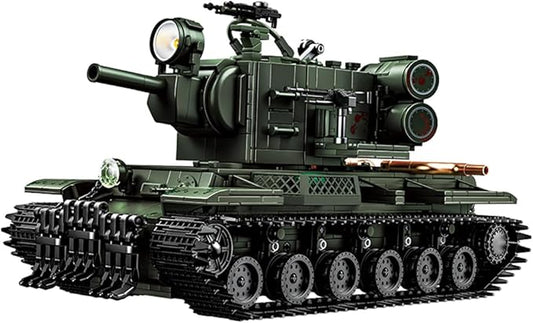 39027 WW2 KV-2 Heavy Tank Building Blocks Set, 2235 Pcs MOC Creative Modular Tank Bricks, Ideal Gift for Military Enthusiasts, Historical Collection Model for Teens and Adults