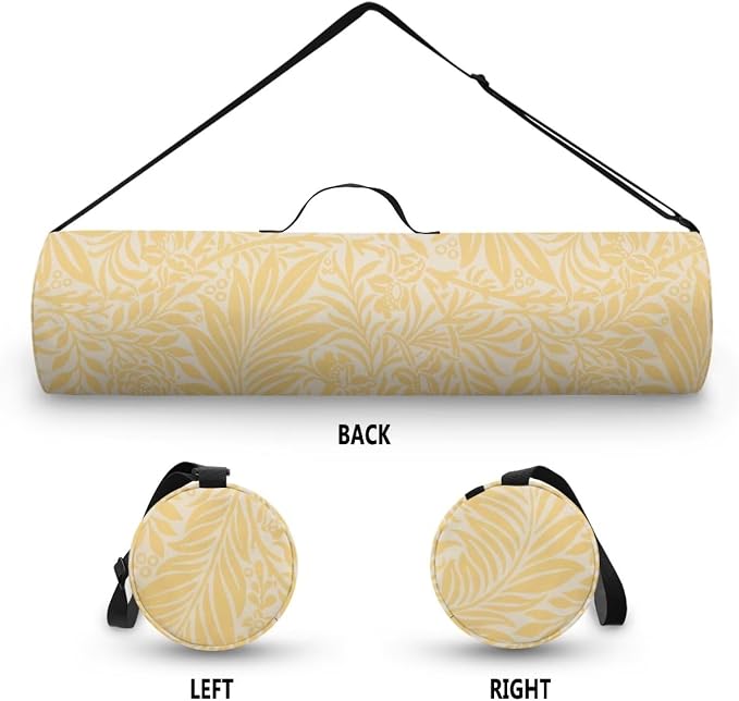 Yoga Mat Bag with Adjustable Shoulder Strap and Handle Zipper, 30in Wide x 6.3in Diameter for Yoga Mat Storage