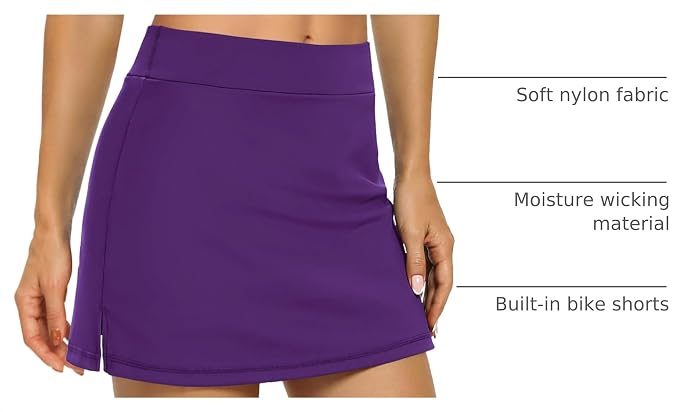 LouKeith Tennis Skirts for Women Golf Athletic Activewear Skorts Mini Summer Workout Running Shorts with Pockets