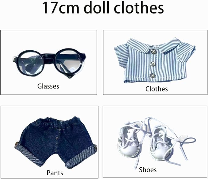 17cm Dolls Clothes - 6.7 Inches Cute Clothes Outfit & Accessories,17CM Doll of The House Accessories Outfits (Style-A)