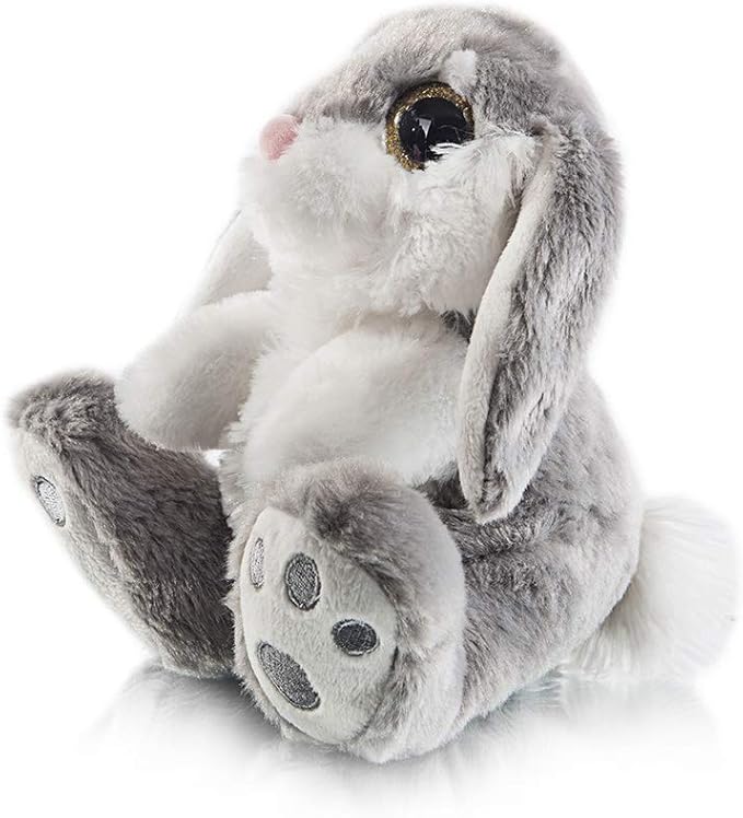 My OLi Bunny Stuffed Animal 8.5in Plush Rabbit Stuffed Bunny with Floppy Ear Bedtime Friend Soft Toy Gifts for Girls Boys Kids, Gray