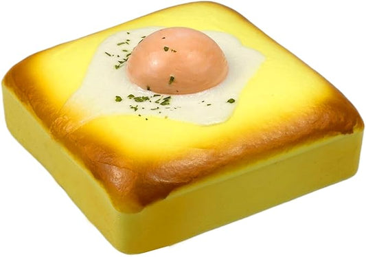 Egg Toast Squishies Super Soft Slow Rising Toy Cute Scented Simulation Food Square Cake Squishys Stress Relief Squeeze Toys for Kid Halloween Christmas Birthday Gift (Egg Toast)