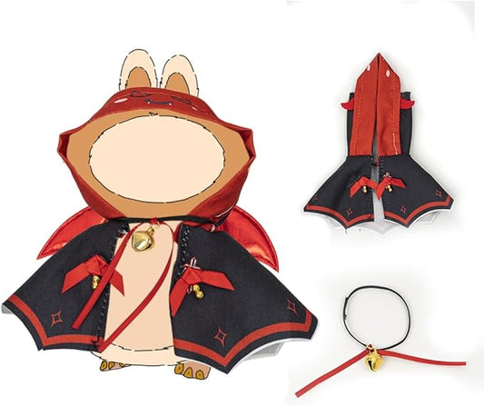 Clothes for 17cm Dolls(NO Doll) Outfit with Accessories Suit Cute Stylish Dress Up Set Bat Halloween