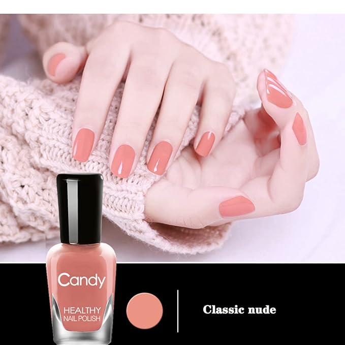 Non Toxic Easy Peel Off and Fast Dry Nail Polish Set for Pack, Eco Friendly and Organic Water Based Nail Polish for Women,Teens(10 Bottles)