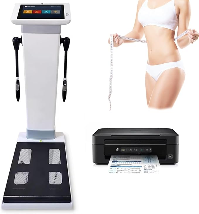 10.1 Inch HD Touch Bioimpedance Analysis Machine,Height Weight Fat Scale,Body Scanner Composition Analysis Machine,Fat Percentage Body Scale,with Printer+Human Body Test Report