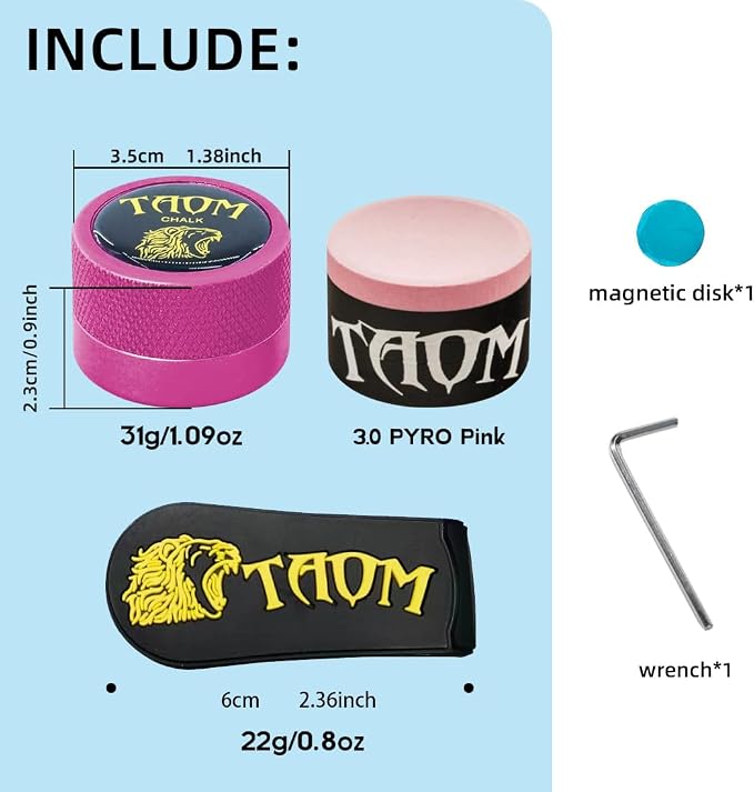 TAOM Pool Chalk Holder Round Shaped Practical Tool Billiards Accessories Magnetic Mini Chalk Tip Case Container Round Box Billiards