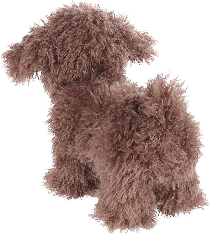 Apricot Lamb Toys Plush Dark Brown Poodle Dog Puppy Stuffed Animal Soft Cuddly Perfect for Child 8.3 Inches