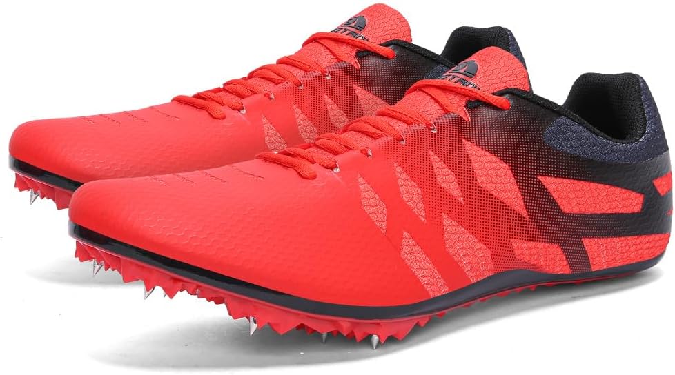 Men Women Kids Track and Field Shoes Professional 8 Spikes Running Racing Sneakers Breathable Lightweight Sprinting Shoes