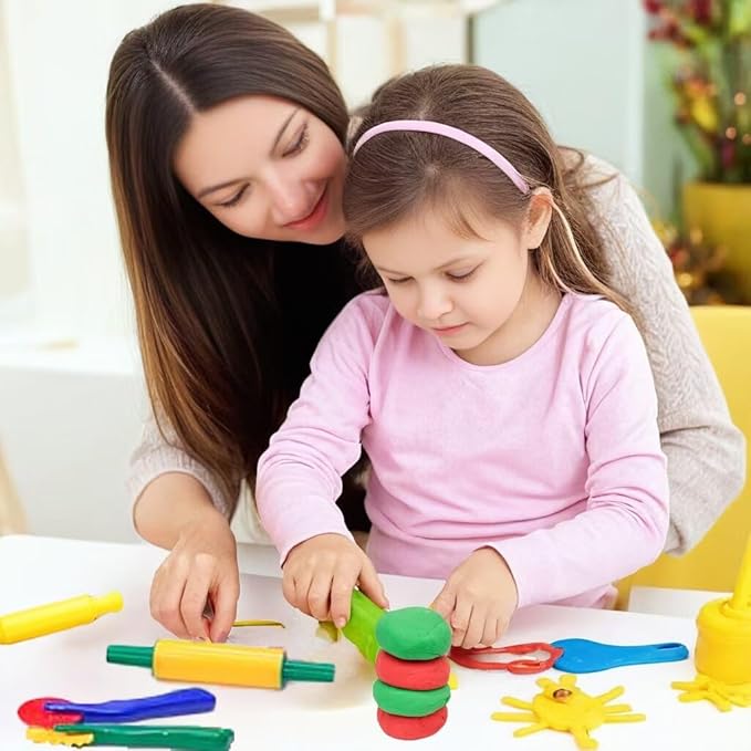 Unleash Creativity with 6 Pcs Play Dough Tools Sets Dough Accessories.Ideal as a Gift for Kids Aged 3-4-8 Years