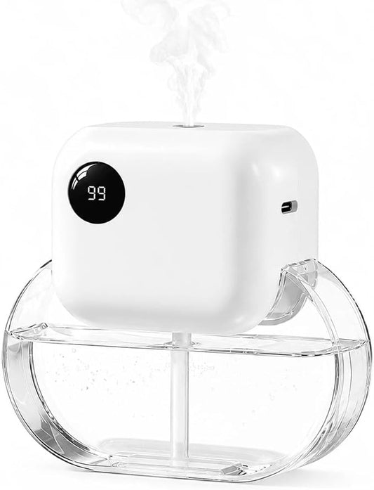 Aromatherapy Diffuser & Essential Oil Set - GloryAir 170ML Essential Oil Diffuser with 6 Adjustable Mist Levels, 90 Days Runtime, Quiet 35dB, 7-Color Light, Aroma Oil Diffuser for Home(White Tea)