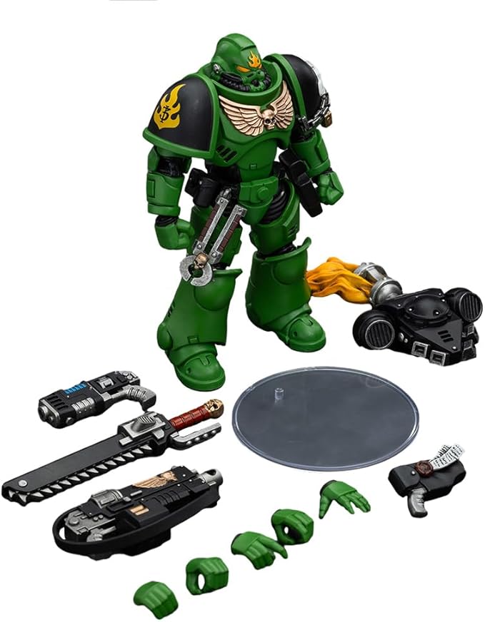 JOYTOY Action Figure 1/18 Warhammer 40,000 Salamanders Intercessors Sergeant Tsek'gan Collection Model Birthday Gifts 4.8 Inches