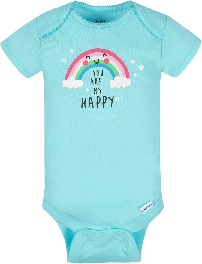 Gerber Baby Girls' 8-pack Short Sleeve Onesies Bodysuits