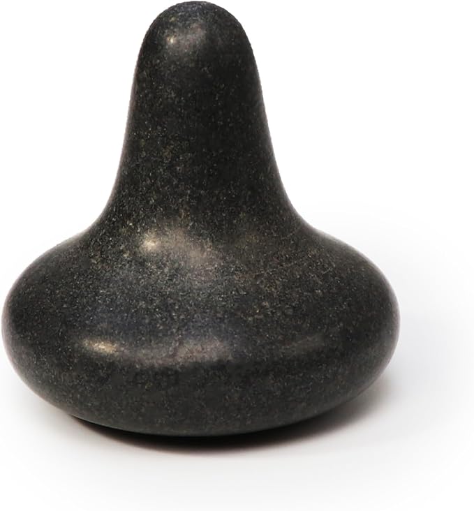 Master Massage Mushroom Shaped Basalt Hot Massage Stone Kit with Trigger Point- Pressure Point and Acupressure Tools - Deep Tissue Relaxation and Reflexology Massage Set (1 Piece)