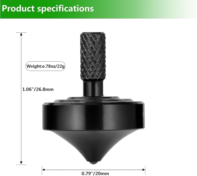 CHEETOP12PCS Stainless Steel Spinning Top, Precision Mini Desktop Gyroscope, Kill Time Reduce Stress ADHD Toys, Perfect Balance Gyro (12PCS Black+Silver+Iridescent, Style 1+2+3+4)