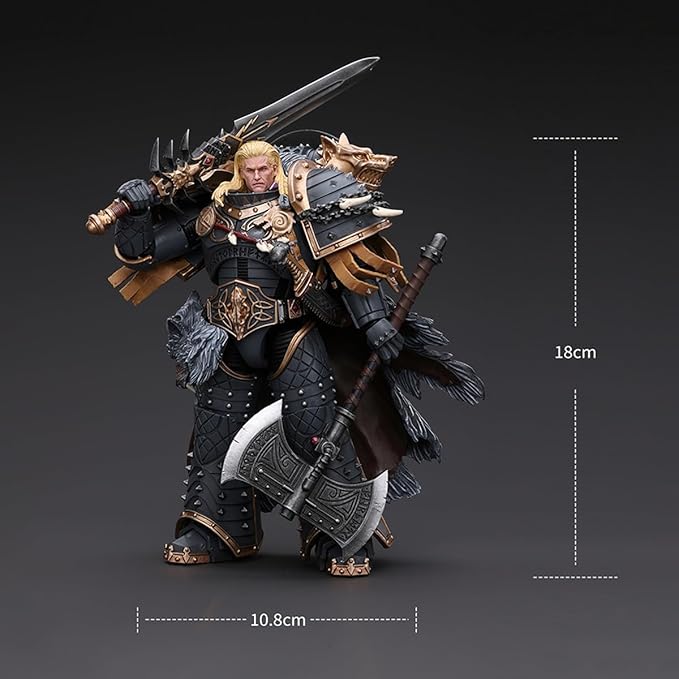 JOYTOY1/18 Warhammer The Horus Heresy Action Figure Space Wolves Leman Russ Primarch of The VIth Legion Collection Model Birthday Gift 7.09 inch