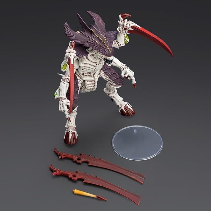 JOYTOY 1/18 Action Figure Warhammer 40,000 Tyranids Hive Fleet Leviathan Tyranid Warrior with Boneswords 1 and 2 2PCS Collection Model Birthday Gifts