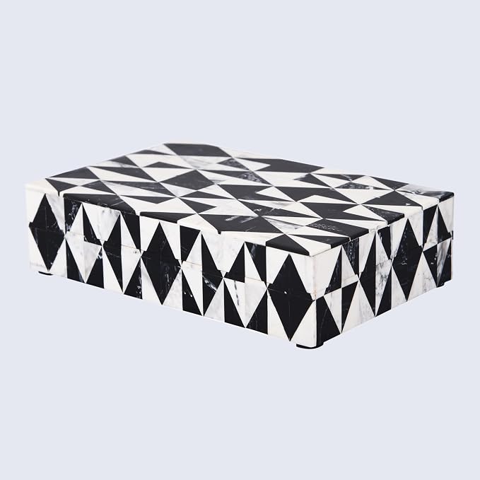 Handicrafts Home Decorative Keepsake Box 8x5 – Small Organizer Box with Lid, Boho Decorative Storage, Retro Memory Box, Unique Coffee Table Décor, Jewelry or Trinket Box, Modern Shelf Decorative Box