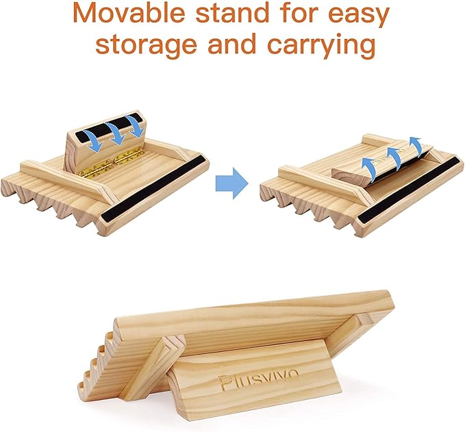 Domino Racks with Stand Set of 4, Mexican Train Dominoes Set Trays Wooden Domino Holders for Mexican Train and Other Domino Games for Kids & Adults - Hobbies, Indoor Activities & Family Fun