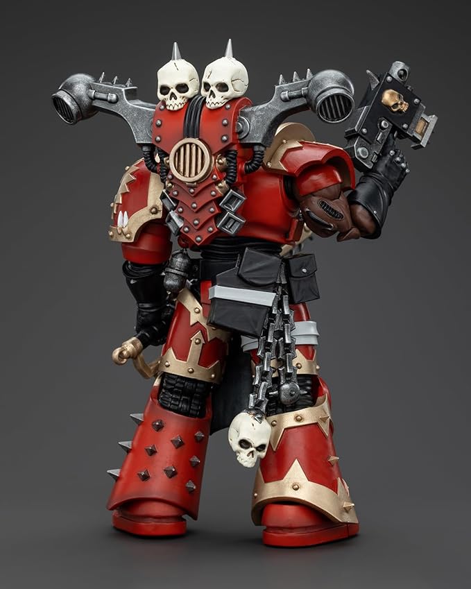 Pipigirl JoyToy GW 40K Genuine License 1:18 Action Figure, World Eaters Khorne 7, 4.96 inch Collectible Action Figures Sets