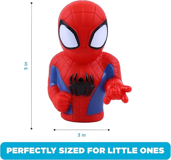 Marvel Spidey & Friends - Plus Avengers - 5 Piece Bath Squirter Bucket Set -Bath Toys for Baby and Toddlers - Includes Organizer Bucket - Store Bath Time Water Toy