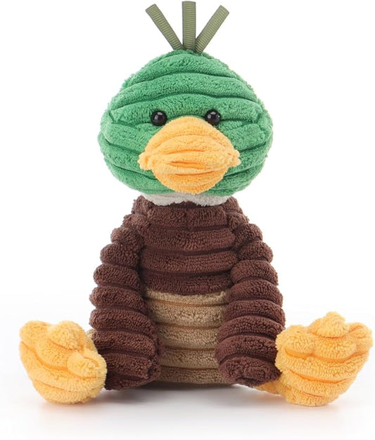 Apricot Lamb Corduroy Mallard Stuffed Animals for Kids, Soft Cute Plush Toys for Baby Girl and Boy, 7 Inches