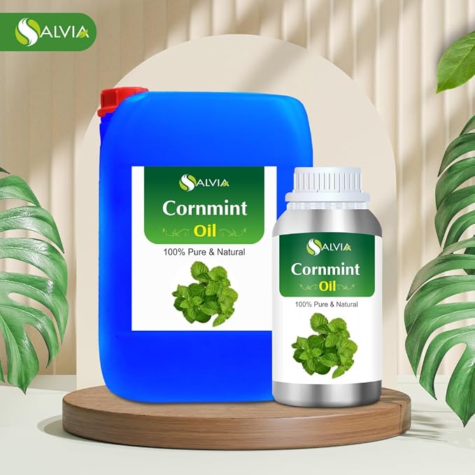 Salvia Cornmint Oil Cosmetic Grade (250 ml / 8.45 fl oz) - Minty Aromatic Oil for Skin Hair Massage & DIY Formulations