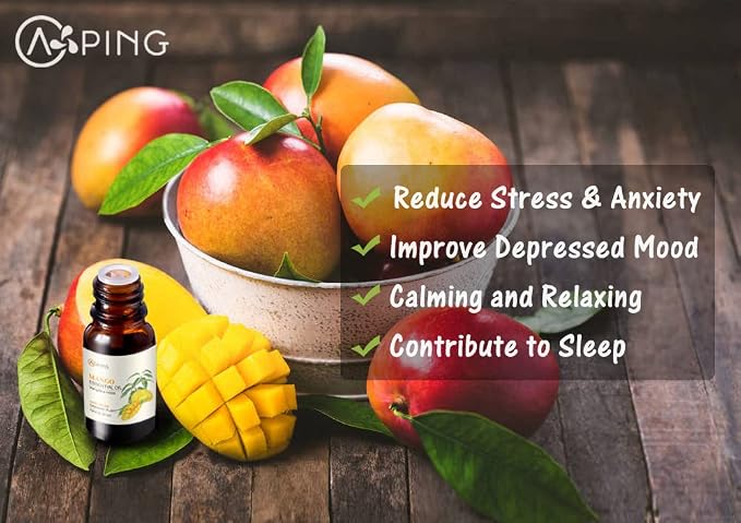 CoconutVanilla, Mango, Pineapple Essential Oil Set, 3x10ML Organic 100% Pure Plant Oil for Diffuser, Aroma, Spa, Massage, Yoga, Perfume,
