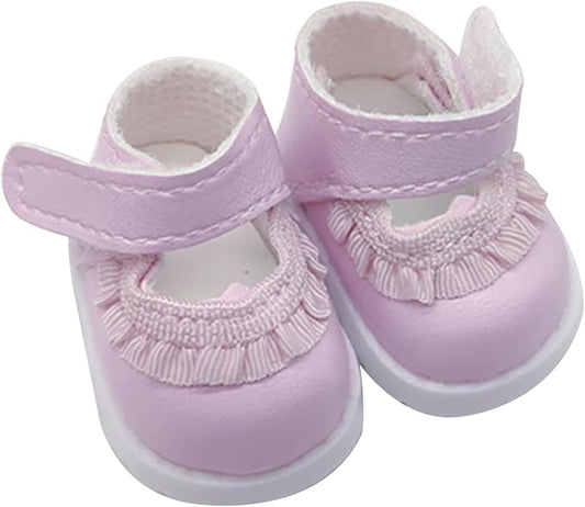 Shoes for Labubu Outfits (15cm & 17cm Monster Keychain, Macaron/Have a seat/Energy). Clothing Accessories for popmart 6.7" Blind Box.(Pink Princess Shoe)