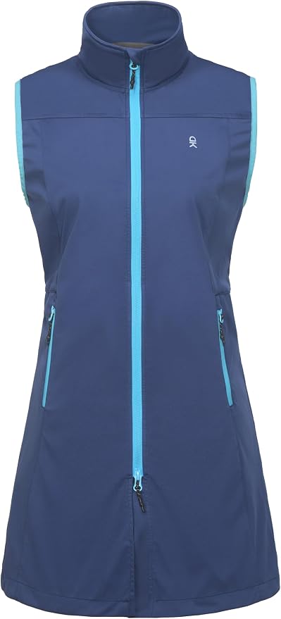 Little Donkey Andy Women's Lightweight Softshell Vest, Windproof Sleeveless Jacket for Running Hiking Travel