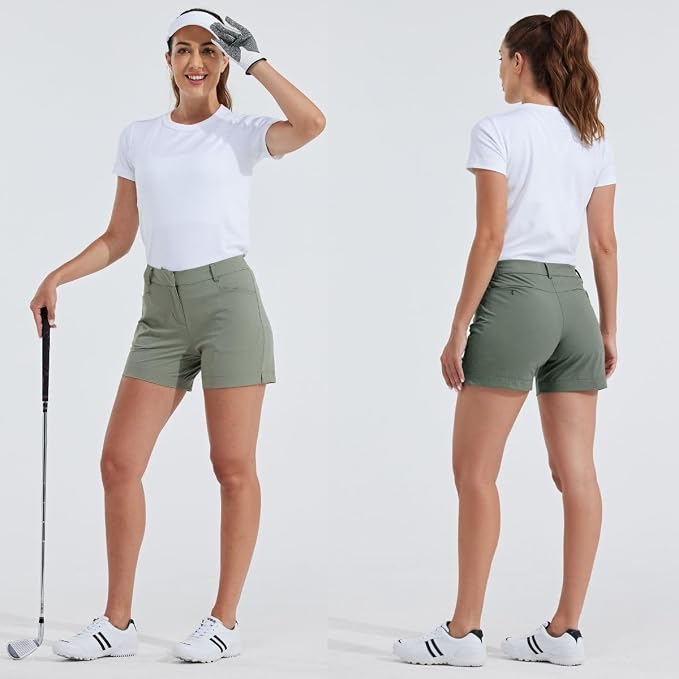 Willit Women's 4.5" Golf Shorts Quick Dry Outdoor Causal Shorts with Pockets Water Resistant