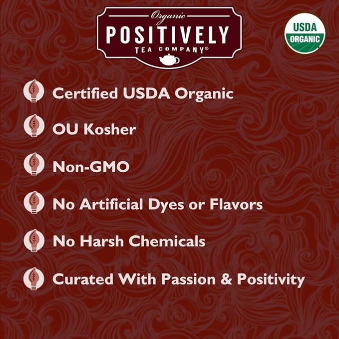 Organic Positively Tea Company, Rooibos Chocolate Chai Tea, Loose Leaf, 16 Ounce