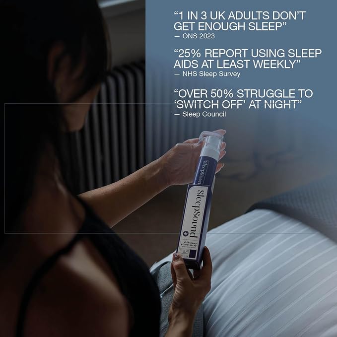 Sleep Sound Lavender Pillow Mist | Calming Bedtime Spray for Relaxation & Nighttime Routine | Long-Lasting Aromatherapy Mist Scent Bottle