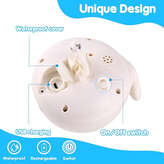 Baby Bath Toys, Toddler Bath Toys for Kids Ages 1-3, Valentines Day Gifts for Babies, 1 2 3 Year Boy Girl Gifts Baby Toy 6-12-18 Months Light Up Whale Bath Toy Sprinkler Bathtub Pool Water Toy