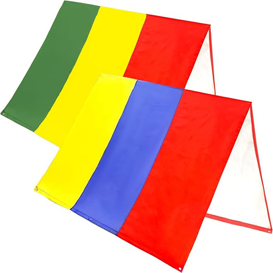 2 Pack Swingset Replacement Tarp Playground Wooden Sunshade Canopy Waterproof UV Protection Cover Playground Roof, 52" x 90" (Color Set 2)
