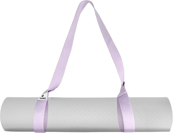 Tumaz Yoga Mat Strap [MAT NOT Included] (2 Sizes) with Extra Thick & Comfy Delicate Texture, Adjustable Yoga Mat Carrier