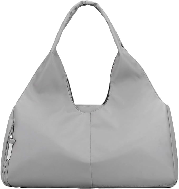 Forestfish Yoga Gym Bag For Women With Shoes Compartment & Wet Dry Storage Pockets Lightweight Duffel Bag, Grey