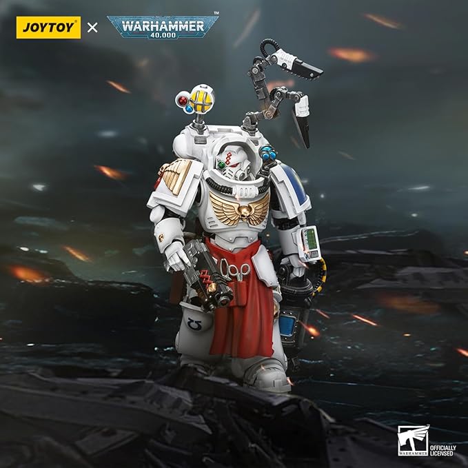 YIZRIO JoyToy Warhammer 40k Ultramarines Apothecary Biologis, 1:18 Scale Action Figure Mecha Joy Toy Collection Model 5.35 inch