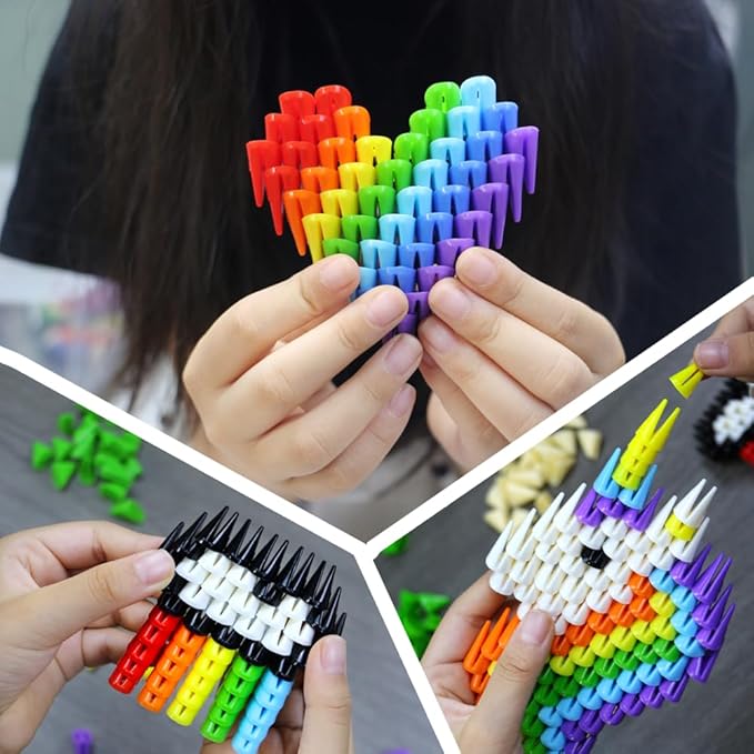 Tricofun Classic 500 Pieces Soft Building Blocks for Kids - Rainbow Mix Set - STEM Toys Educational Building Toys kit - Silicone Rubber for Preschool Kids Boys and Girls Aged 6+ Gift(MIX01)