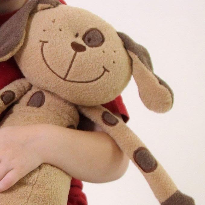 Plush Sitting Brown Peppered Puppy Dog, 15"