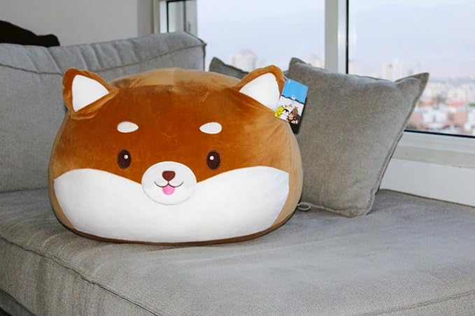 29-Inch Jumbo Shiba Inu Plush – Giant Stuffed Dog Toy, Squishy & Soft Cuddle Buddy for Kids & Adults – Kawaii Dog Pillow, for Girls, Boys, Pet Lovers, Home Decor